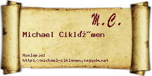 Michael Ciklámen névjegykártya